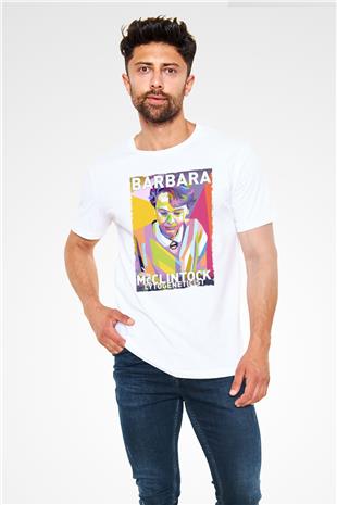 Barbara McClintock Baskılı Unisex Beyaz Tişört - Tshirt