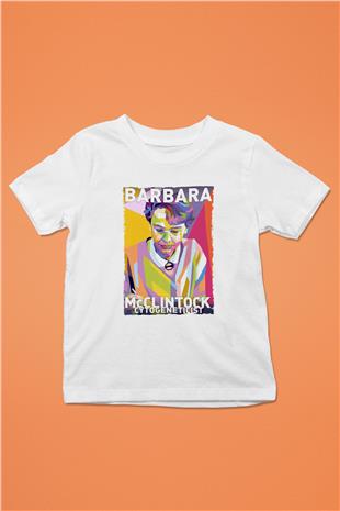 Barbara McClintock Baskılı Unisex Beyaz Çocuk Tişörtü - Tshirt
