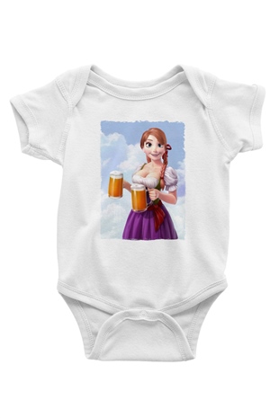 Barmaid Beyaz Bebek Body - Zıbın