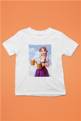 Barmaid Beyaz Unisex Çocuk Tişört