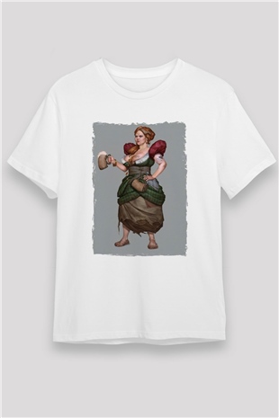 Barmaid Beyaz Unisex Tişört T-Shirt - TişörtFabrikası
