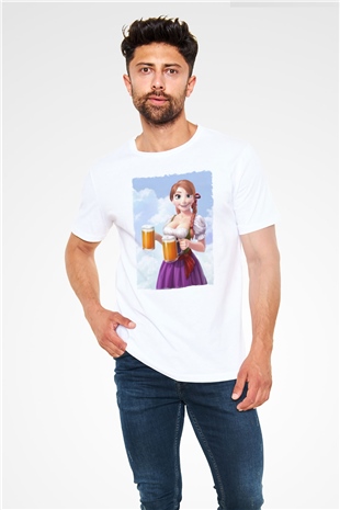 Barmaid Beyaz Unisex Tişört T-Shirt - TişörtFabrikası