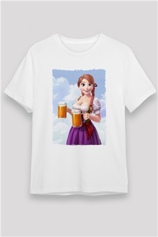 Barmaid Beyaz Unisex Tişört T-Shirt - TişörtFabrikası