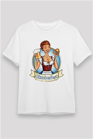 Barmaid Beyaz Unisex Tişört T-Shirt - TişörtFabrikası