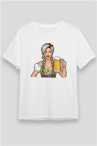 Barmaid Beyaz Unisex Tişört T-Shirt - TişörtFabrikası