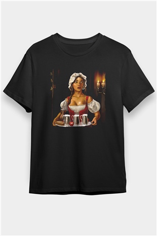 Barmaid Siyah Unisex Tişört T-Shirt - TişörtFabrikası