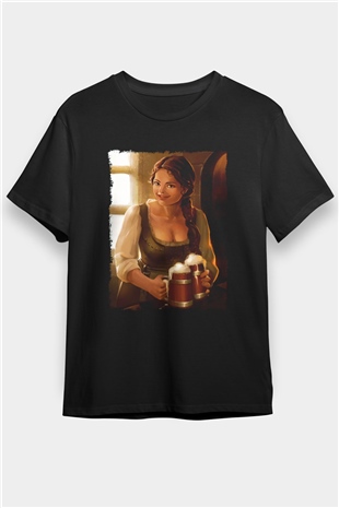 Barmaid Siyah Unisex Tişört T-Shirt - TişörtFabrikası