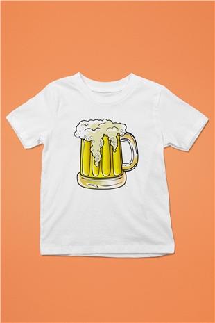 Barmen Baskılı Beyaz Unisex Çocuk Tişört