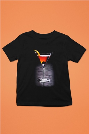 Barmen Baskılı Siyah Unisex Çocuk Tişört