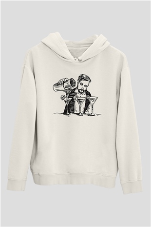 Barmen Beyaz Unisex Hoodie