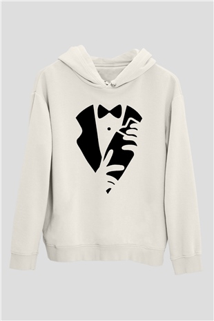 Barmen Beyaz Unisex Hoodie