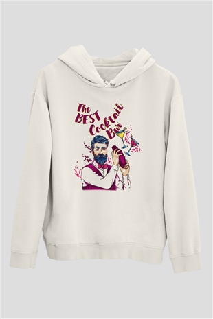 Barmen Beyaz Unisex Hoodie