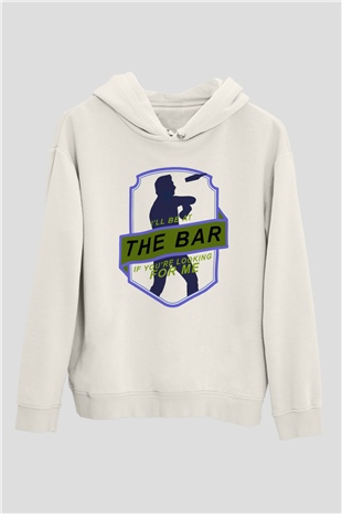 Barmen Beyaz Unisex Kapüşonlu Sweatshirt