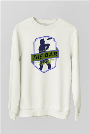 Barmen Beyaz Unisex Sweatshirt