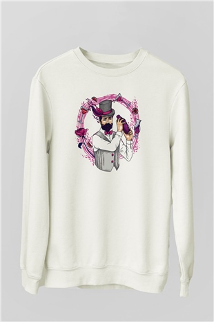 Barmen Beyaz Unisex Sweatshirt