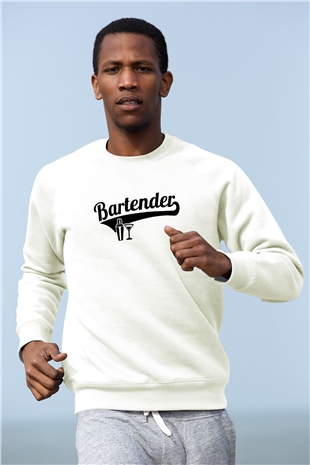 Barmen Beyaz Unisex Sweatshirt