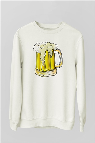 Barmen Beyaz Unisex Sweatshirt