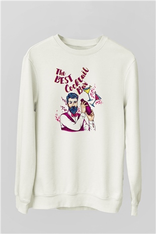 Barmen Beyaz Unisex Sweatshirt
