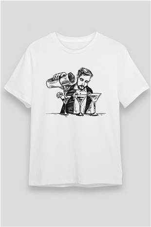 Barmen Beyaz Unisex Tişört T-Shirt - TişörtFabrikası