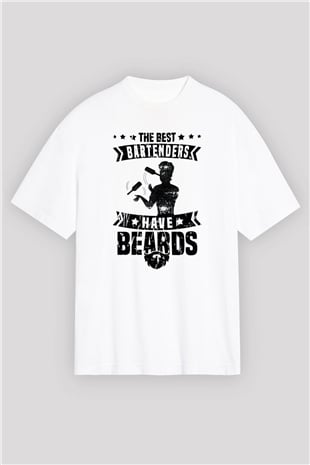 Barmen Beyaz Oversize Tişört Oversize T-shirt - TişörtFabrikası