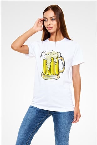 Barmen Beyaz Unisex Tişört T-Shirt - TişörtFabrikası