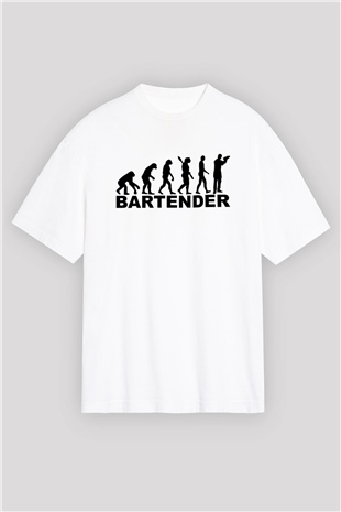Barmen Beyaz Oversize Tişört Oversize T-shirt - TişörtFabrikası