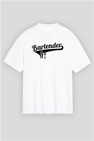 Barmen Beyaz Oversize Tişört Oversize T-shirt - TişörtFabrikası