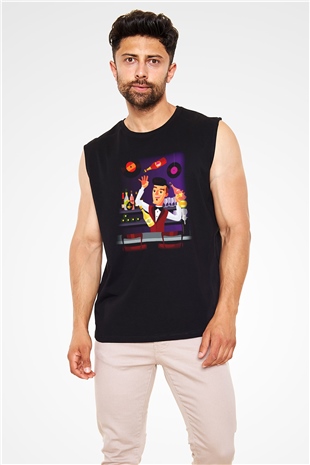 Barmen Siyah Unisex Kolsuz Tişört