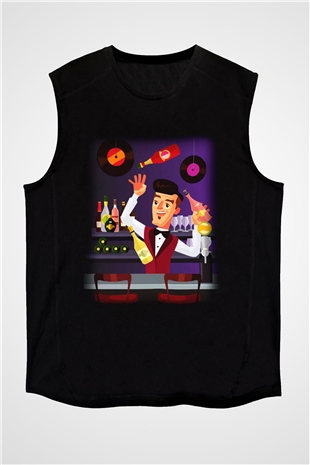 Barmen Siyah Unisex Kolsuz Tişört