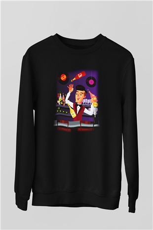 Barmen Siyah Unisex Sweatshirt