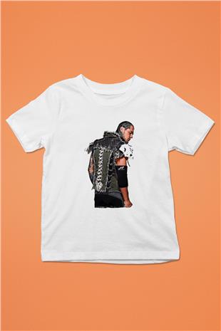 Baron Corbin Baskılı Beyaz Unisex Beyaz Çocuk Tişört - Tshirt