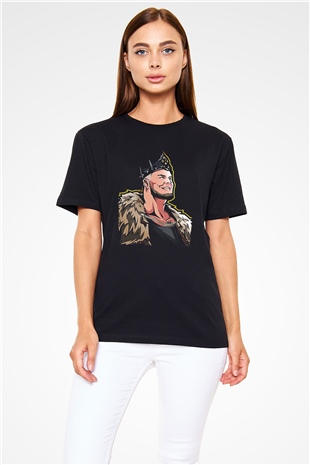 Baron Corbin Baskılı Unisex Siyah Tişört - Tshirt