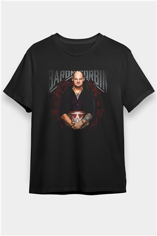 Baron Corbin Baskılı Unisex Siyah Tişört - Tshirt