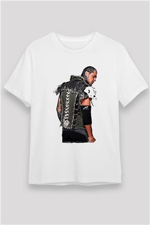 Baron Corbin Unisex Baskılı Beyaz Tişört - Tshirt