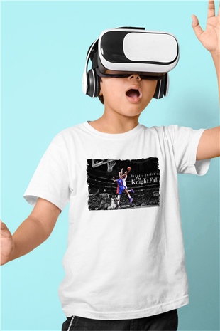 Basketbol Beyaz Unisex Çocuk Tişört