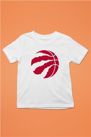 Basketbol Beyaz Unisex Çocuk Tişört