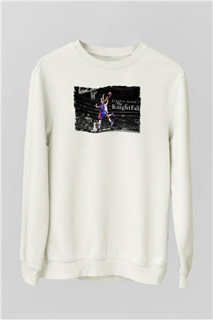 Basketbol Beyaz Unisex Sweatshirt