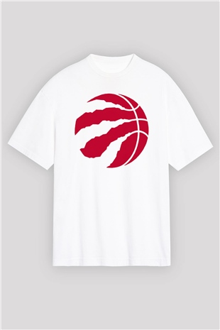 Basketbol Beyaz Oversize Tişört Oversize T-shirt - TişörtFabrikası