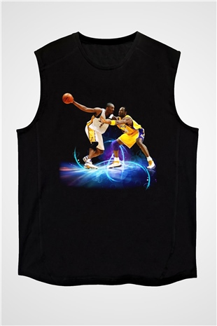 Basketbol Siyah Unisex Kolsuz Tişört