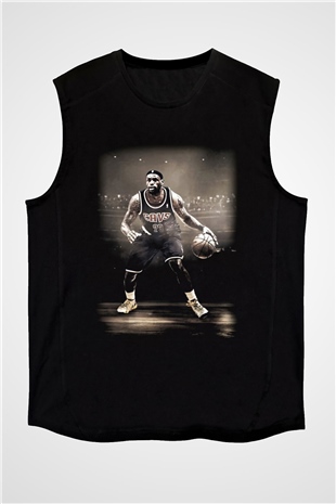 Basketbol Siyah Unisex Kolsuz Tişört