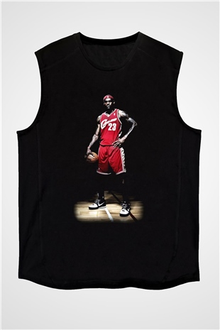Basketbol Siyah Unisex Kolsuz Tişört