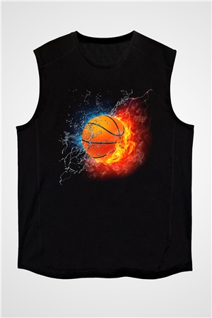 Basketbol Siyah Unisex Kolsuz Tişört