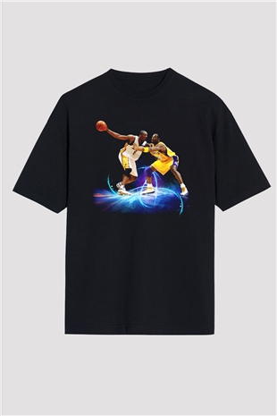 Basketbol Siyah Unisex Oversize Tişört T-Shirt