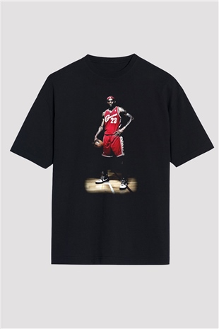 Basketbol Siyah Unisex Oversize Tişört T-Shirt