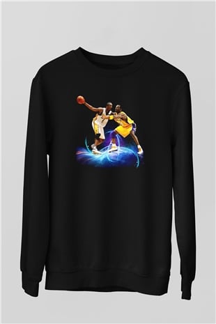Basketbol Siyah Unisex Sweatshirt
