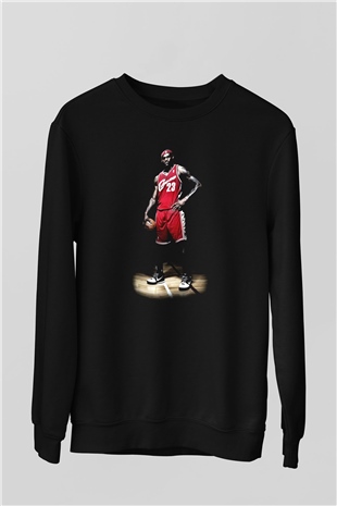 Basketbol Siyah Unisex Sweatshirt