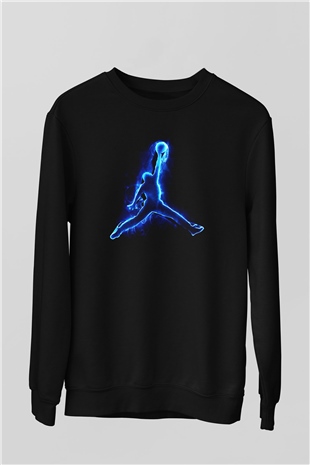 Basketbol Siyah Unisex Sweatshirt