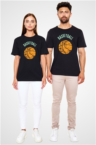 Basketbol Siyah Unisex Tişört T-Shirt - TişörtFabrikası