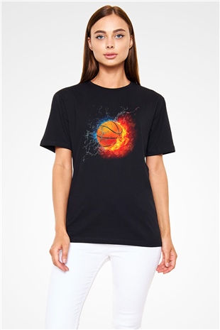 Basketbol Siyah Unisex Tişört T-Shirt - TişörtFabrikası