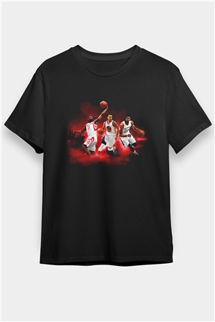 Basketbol Siyah Unisex Tişört T-Shirt - TişörtFabrikası